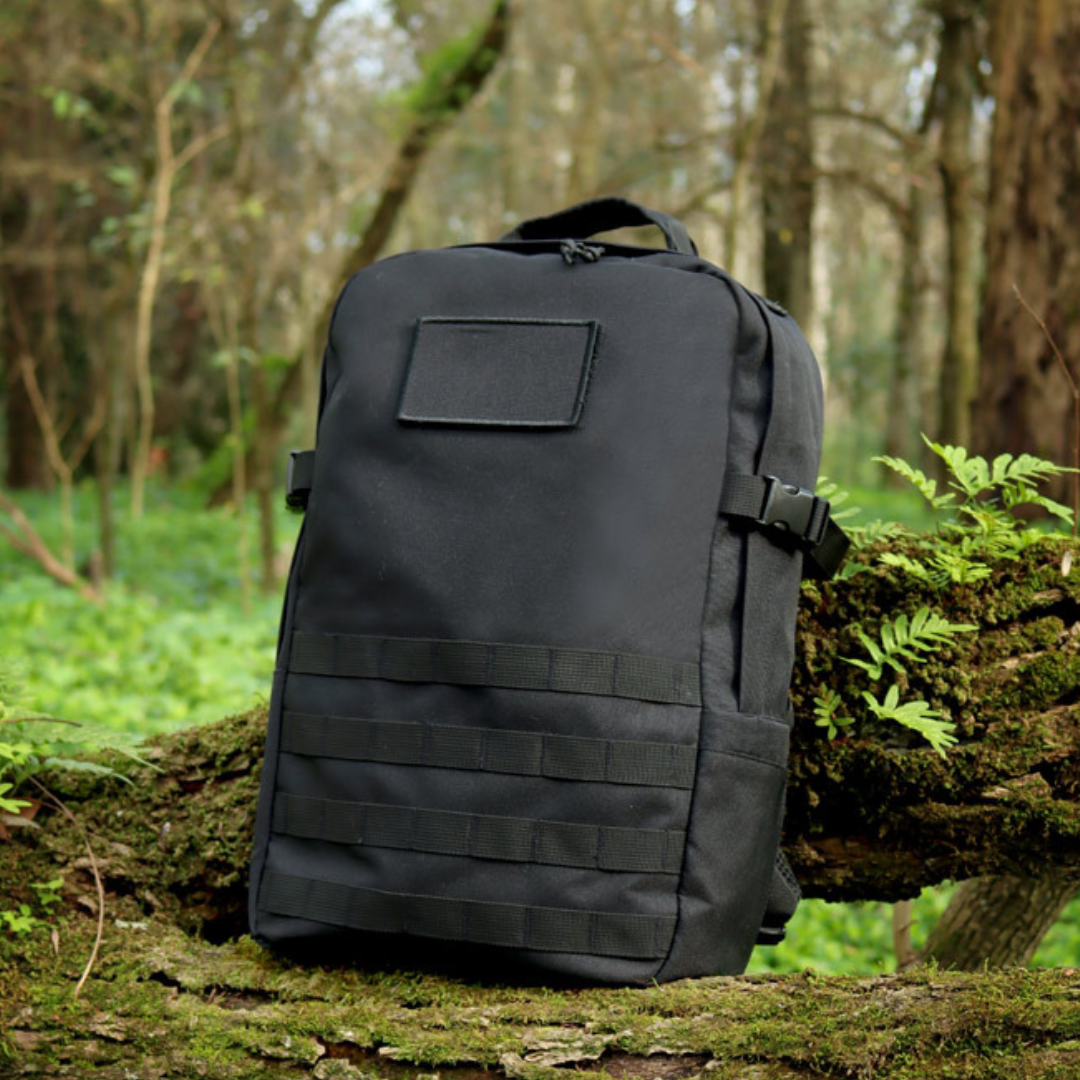 Mochila Estilo Militar Sostenible de Poliéster Reciclado 600D Personalizable para regalos promocionales sostenibles